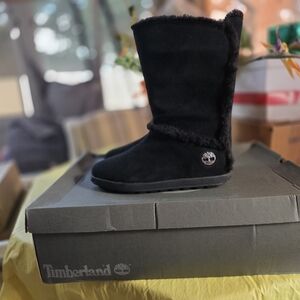 Brand New Womens Timberland Black Suede Boots